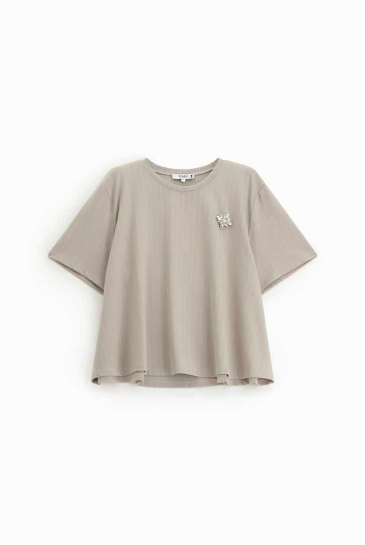 T-SHIRT PLEASE OVERSIZE COM APLICAÇÃO JOIA - Carla Valente