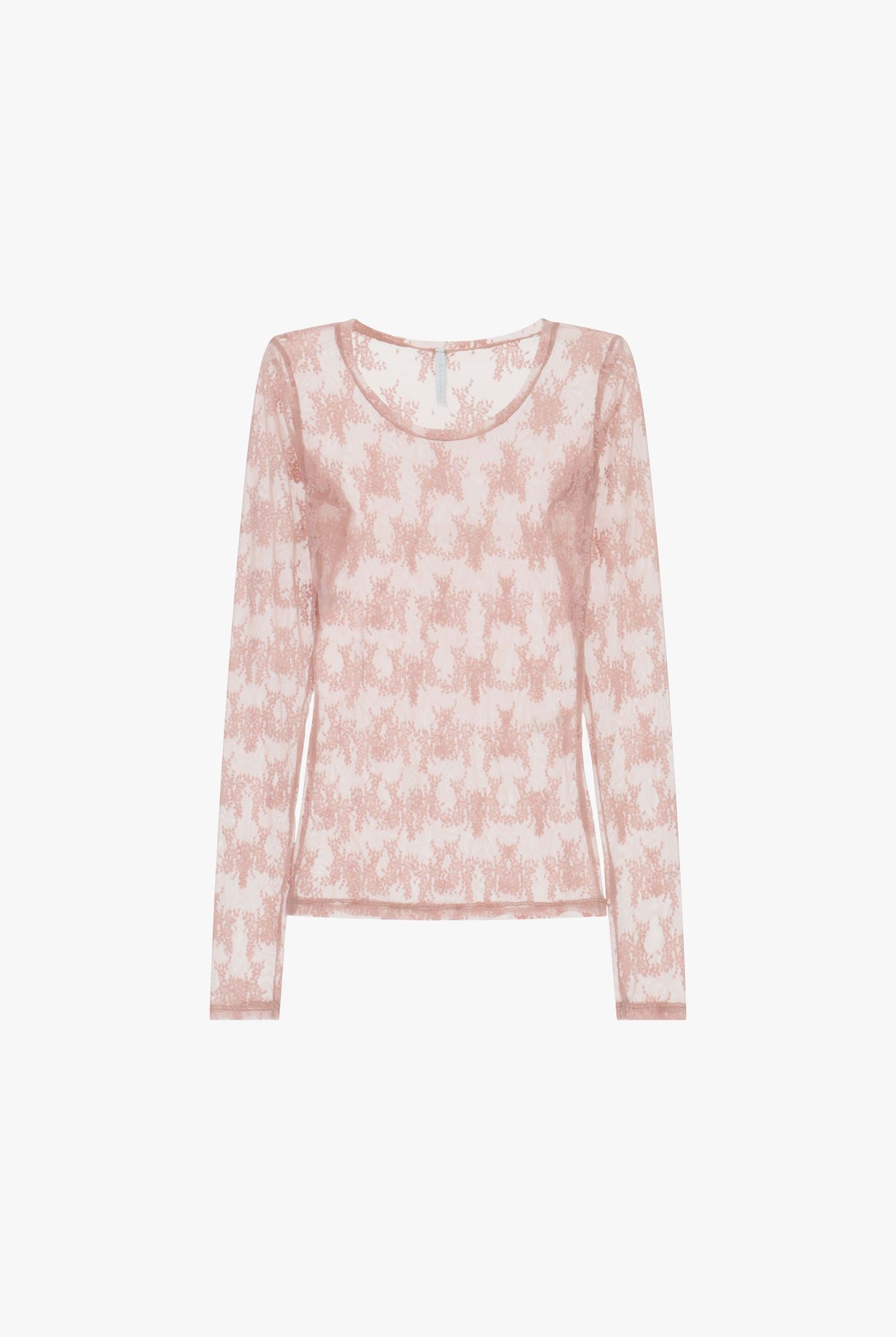 BLUSA IMPERIAL TRANSPARENTE MANGA COMPRIDA RENDA FLORAL - Carla Valente