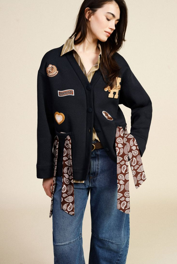 CASACO DIXIE PATCHWORKS C/ EFEITO BOLSO - Carla Valente