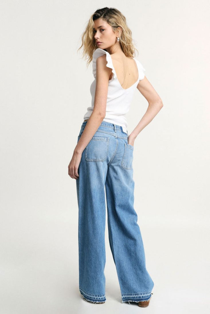CALÇA PLEASE FLARE CINTA DESCIDA - Carla Valente