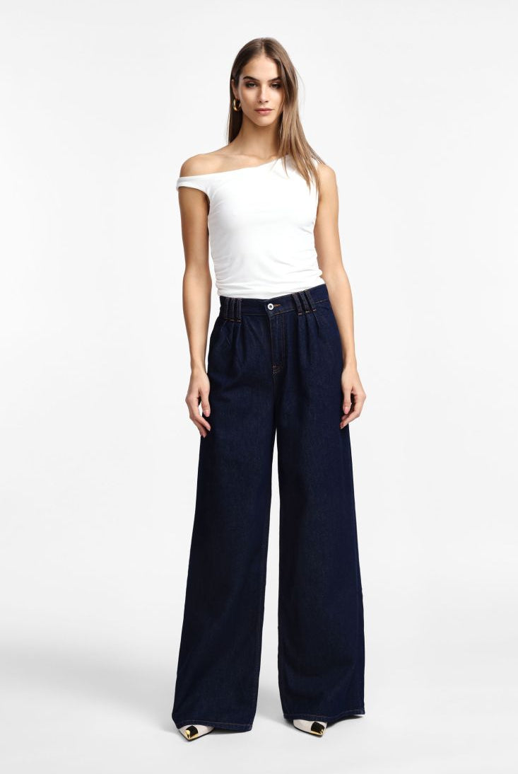 JEANS PLEASE WID LEG CINTURA ALTA - Carla Valente