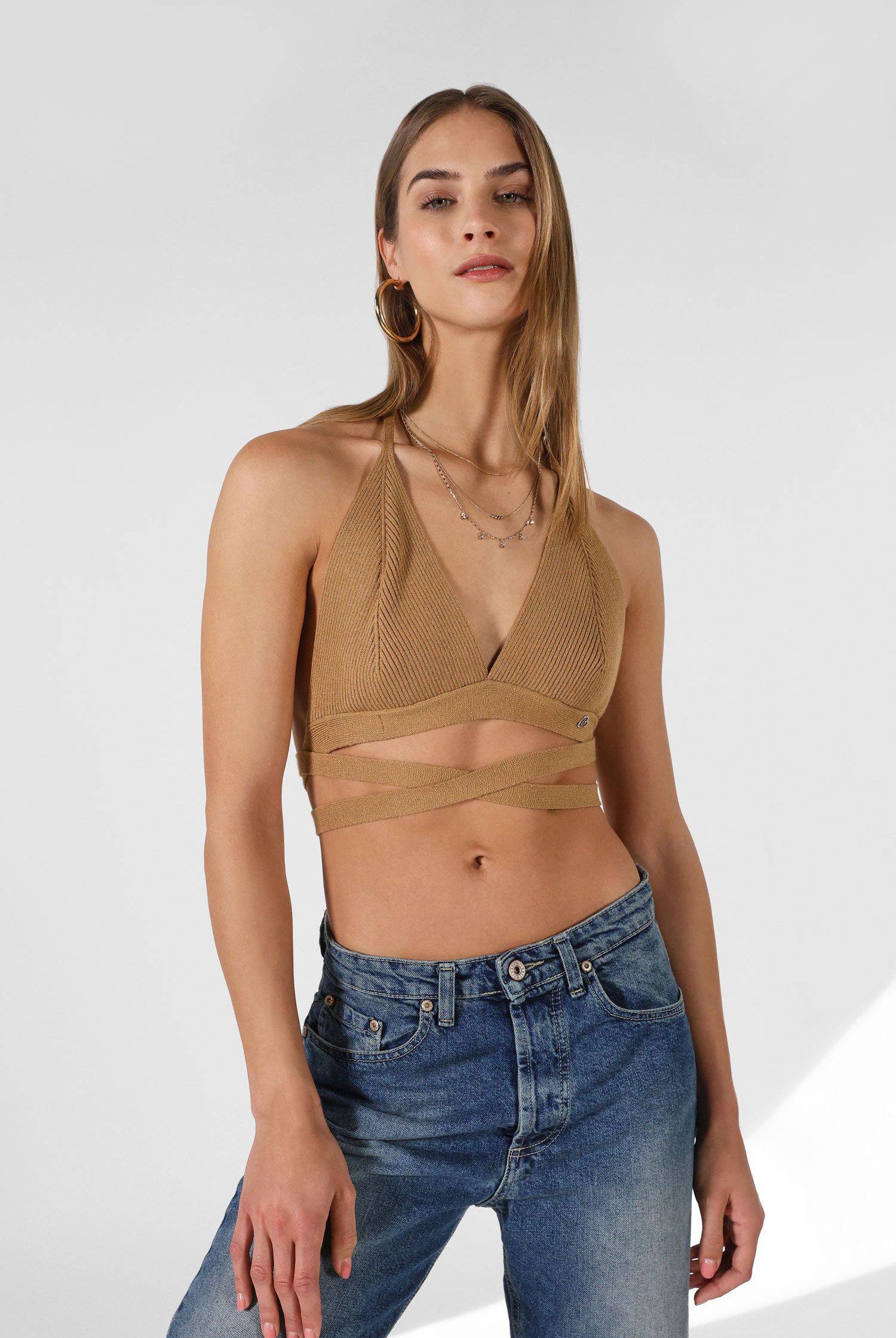TOP PLEASE CANELADO DEC HALTER ALÇAS ES - Carla Valente