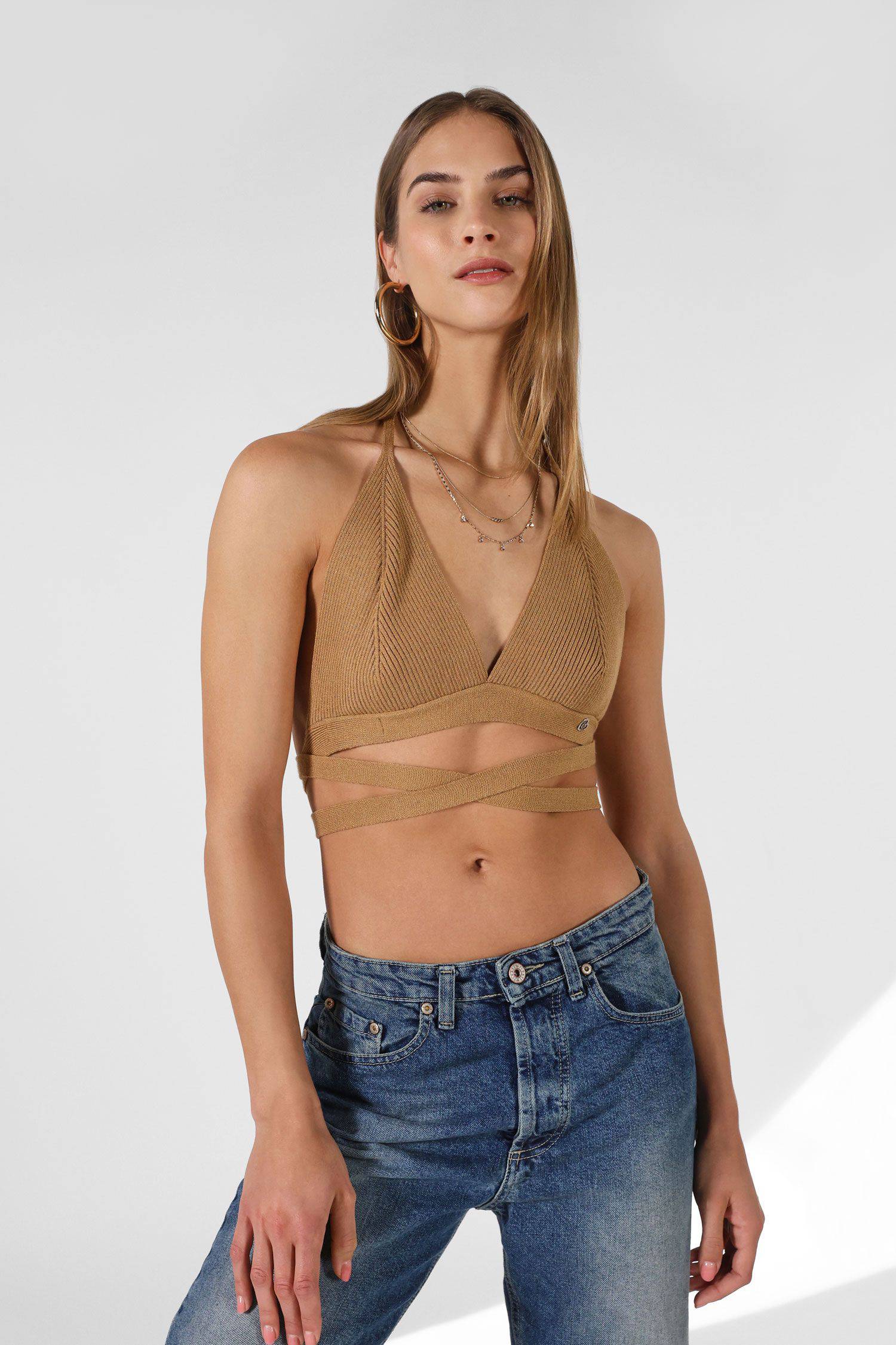 TOP PLEASE CANELADO DEC HALTER ALÇAS ES - Carla Valente
