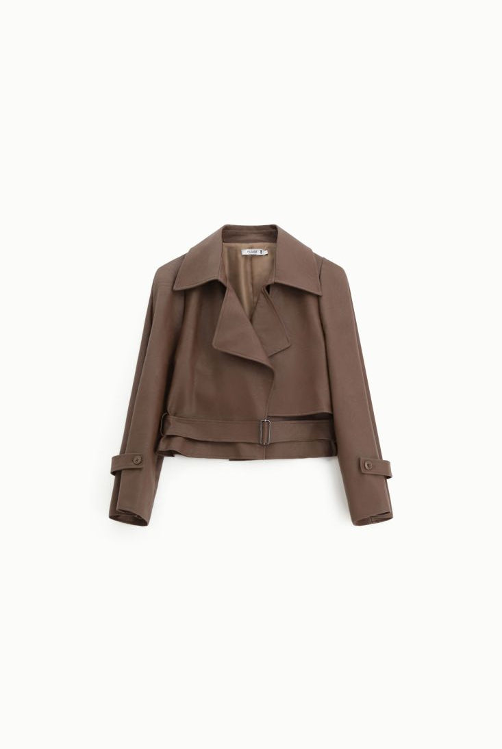 JACKET PLEASE DE ECO PELE COM ABOTOAMENTO DUPLO - Carla Valente