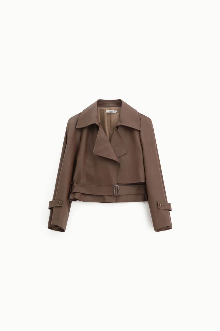 JACKET PLEASE DE ECO PELE COM ABOTOAMENTO DUPLO - Carla Valente