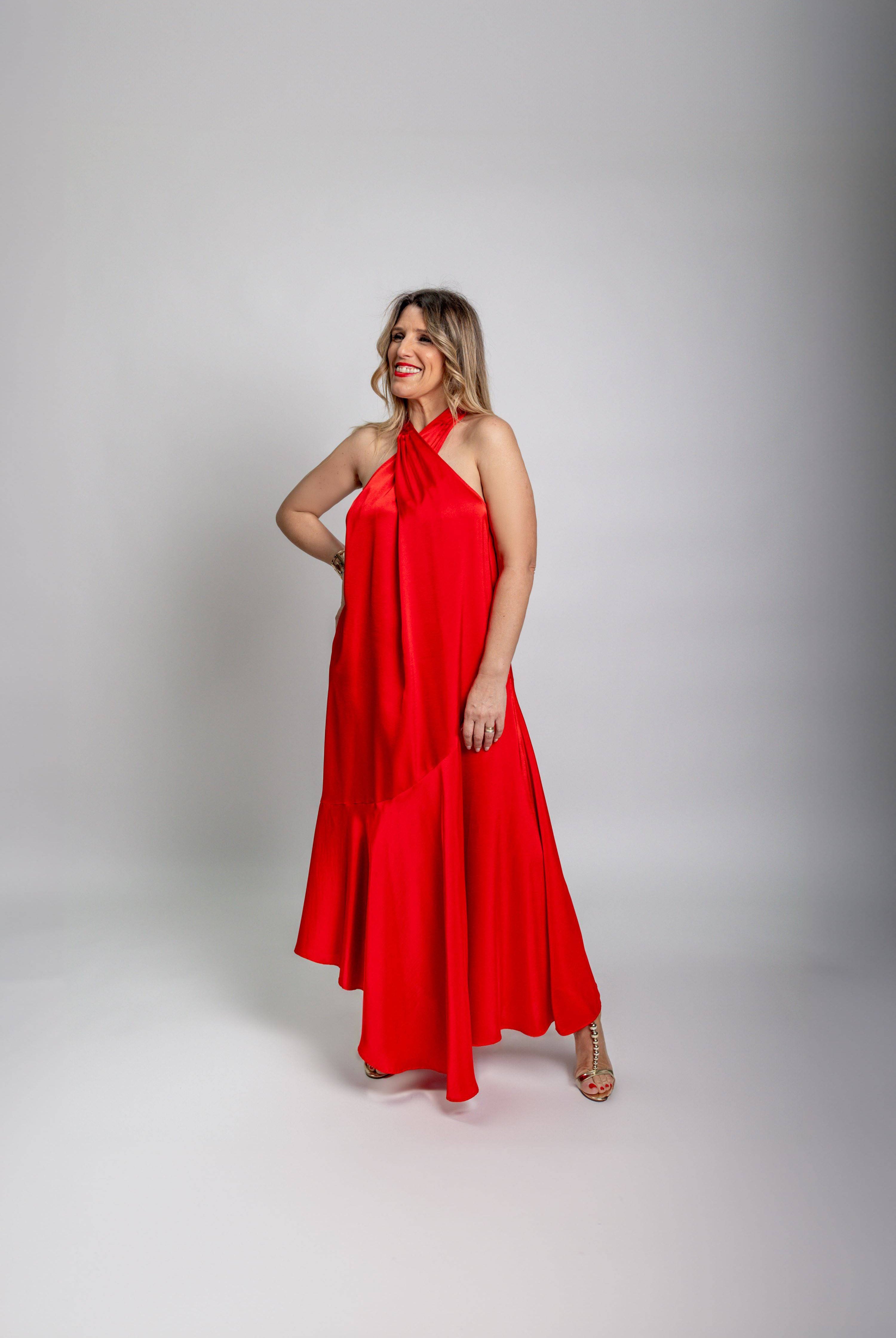 VESTIDO MAITE MIDI FRNTE ÚNICA CRUZADA - Carla Valente