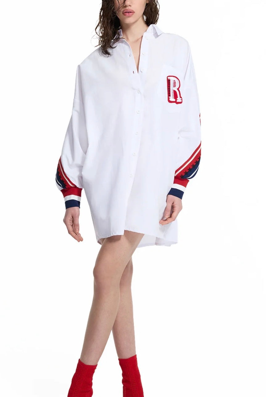 CAMISA VDR OVERSIZE BOLSO R COM PORMENOR LISTA BICOLOR - Carla Valente