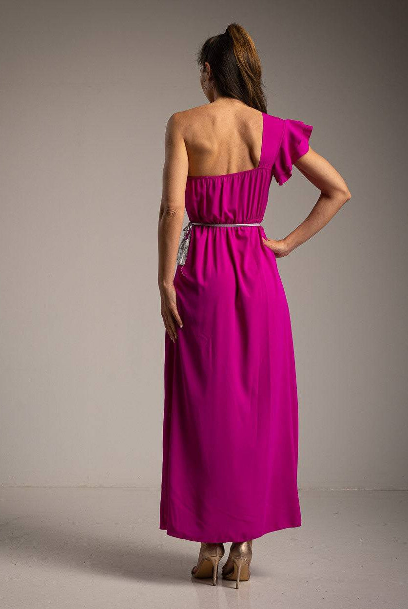 VESTIDO ALBNS ASSIMÉTRICO DUPLO BABADO - Carla Valente