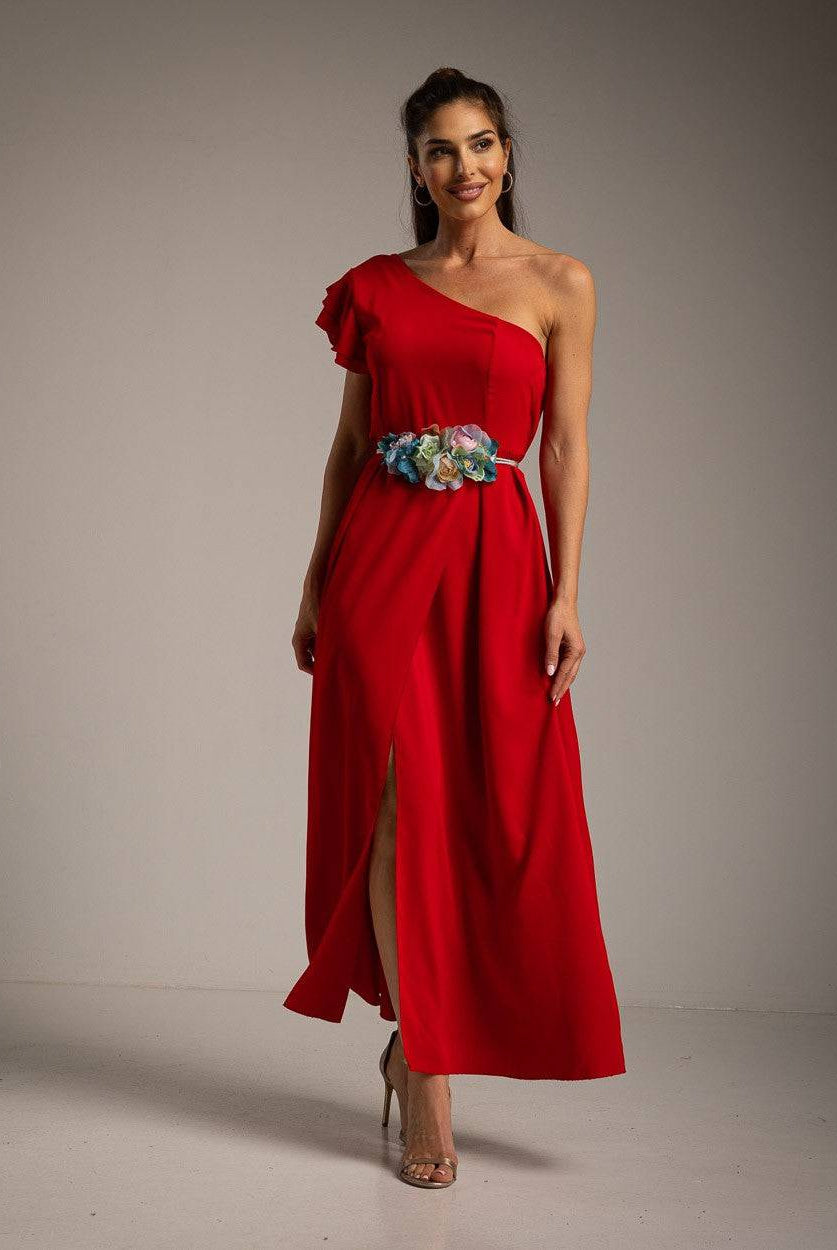 VESTIDO ALBNS ASSIMÉTRICO DUPLO BABADO - Carla Valente