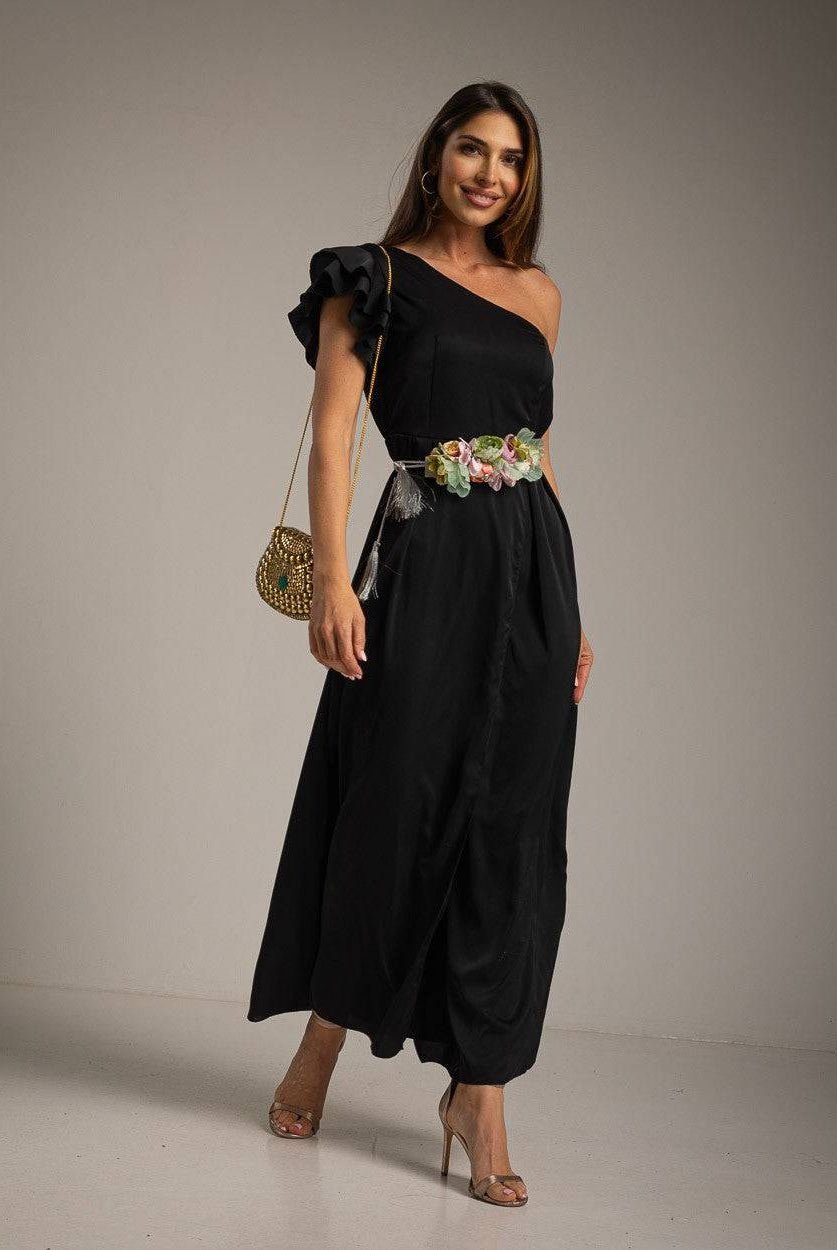 VESTIDO ALBNS ASSIMÉTRICO DUPLO BABADO - Carla Valente