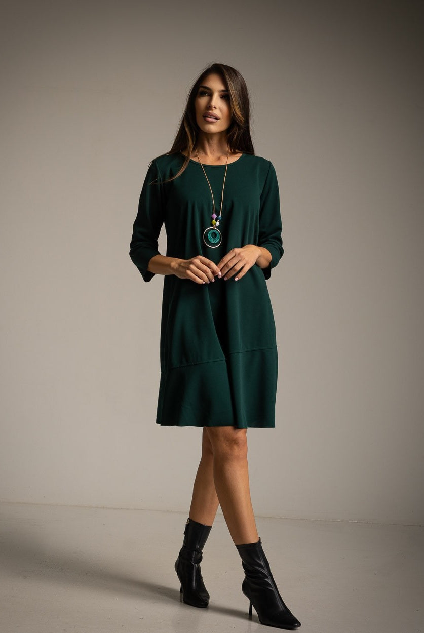 VESTIDO ALBNS BÁSICO BAIXO RUFFLE + COR - Carla Valente