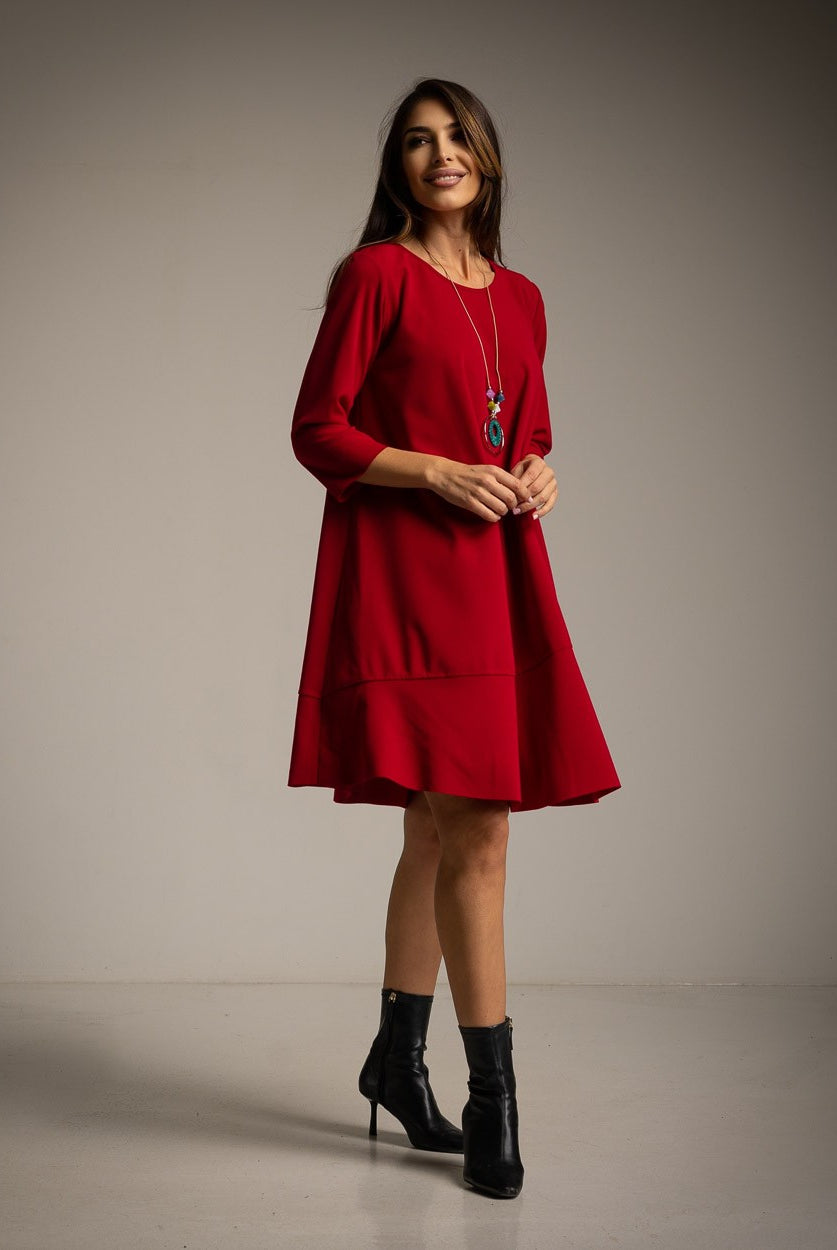 VESTIDO ALBNS BÁSICO BAIXO RUFFLE + COR - Carla Valente