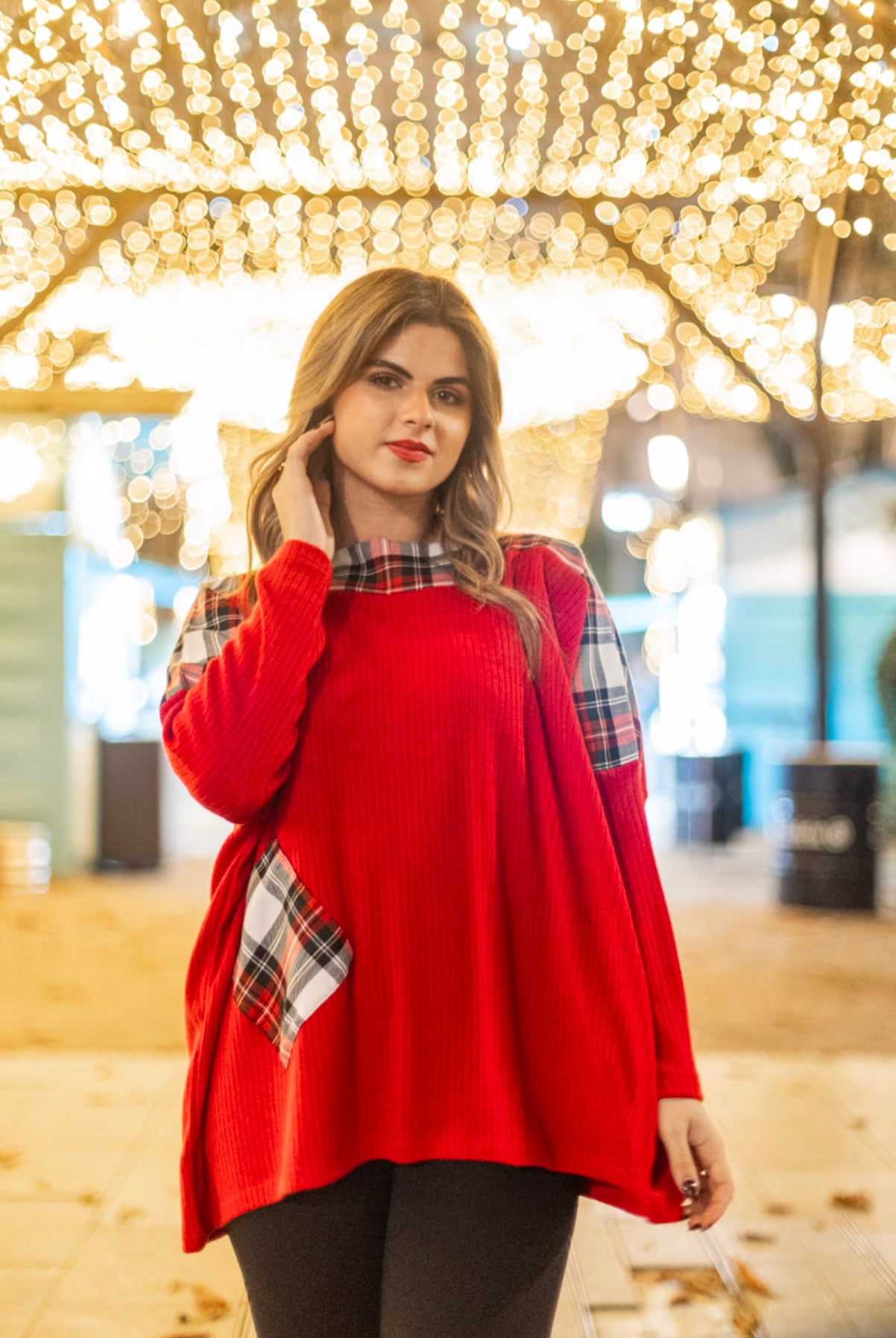CAMISOL MALHA CHRISTMAS OMBROS TARTAM - Carla Valente