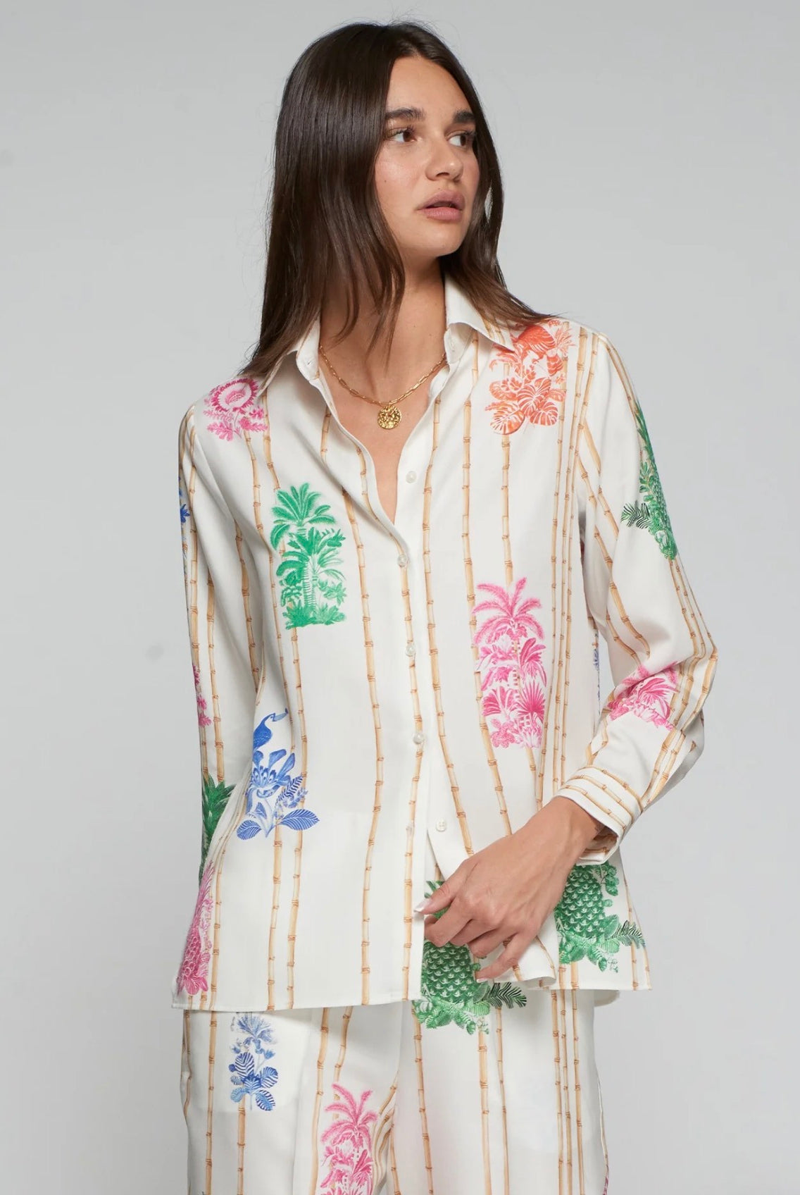 CAMISA VILAGALLO ESTAMPADA BAMBU TUCAN - Carla Valente