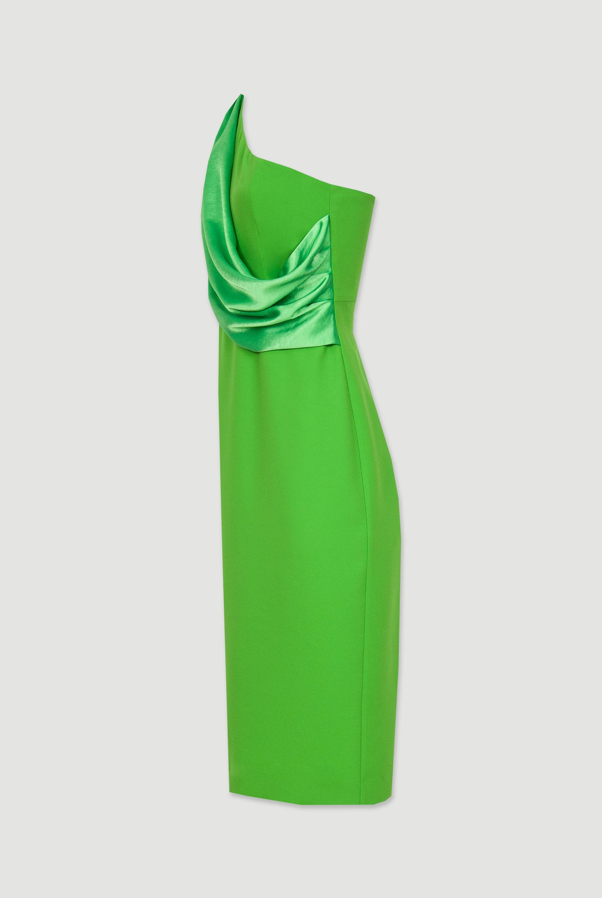 VESTIDO FERRACHE C/DRAPEADO ACETINADO - Carla Valente