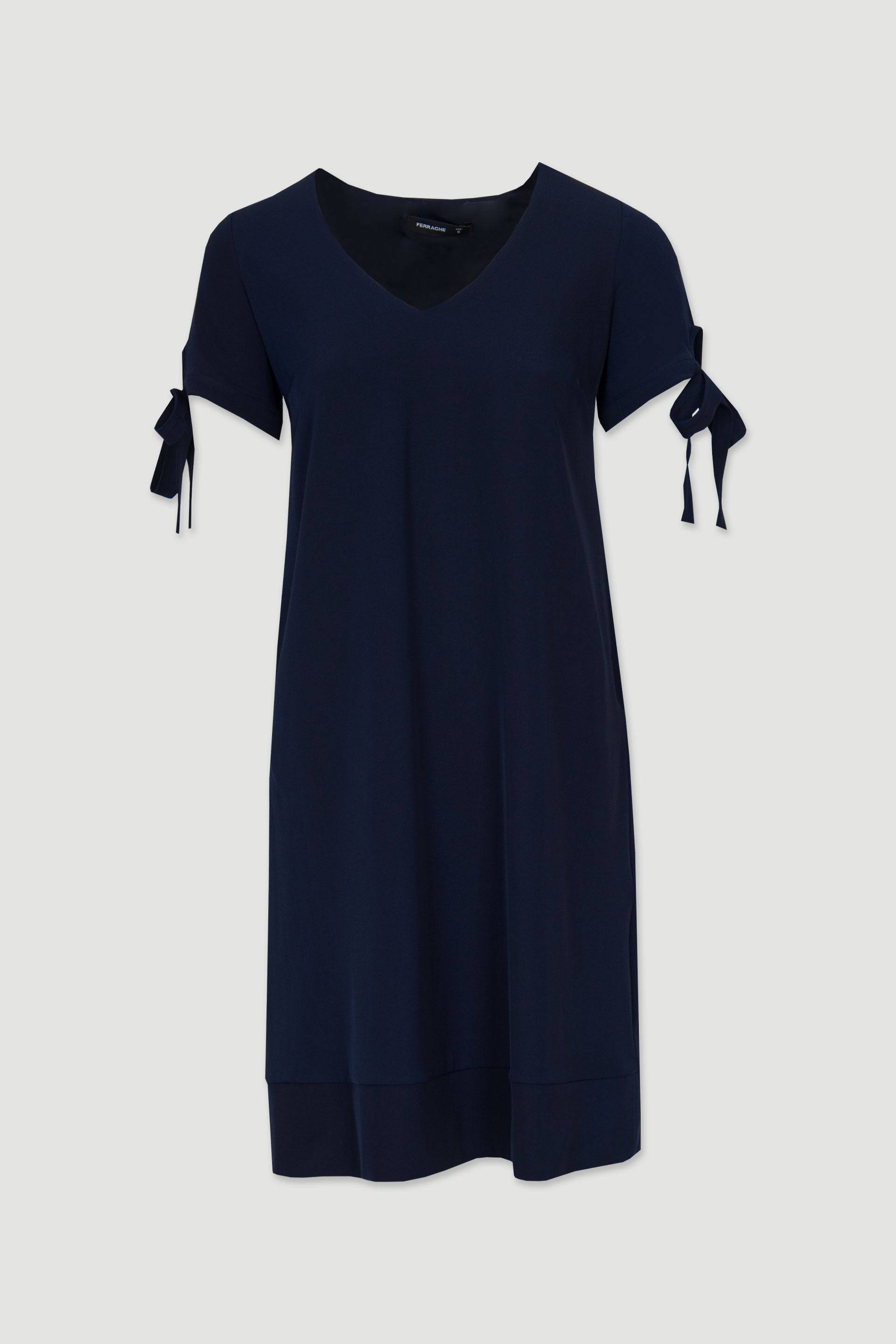 VESTIDO FERRACHE CURTO MANGA C/LAÇOS - Carla Valente