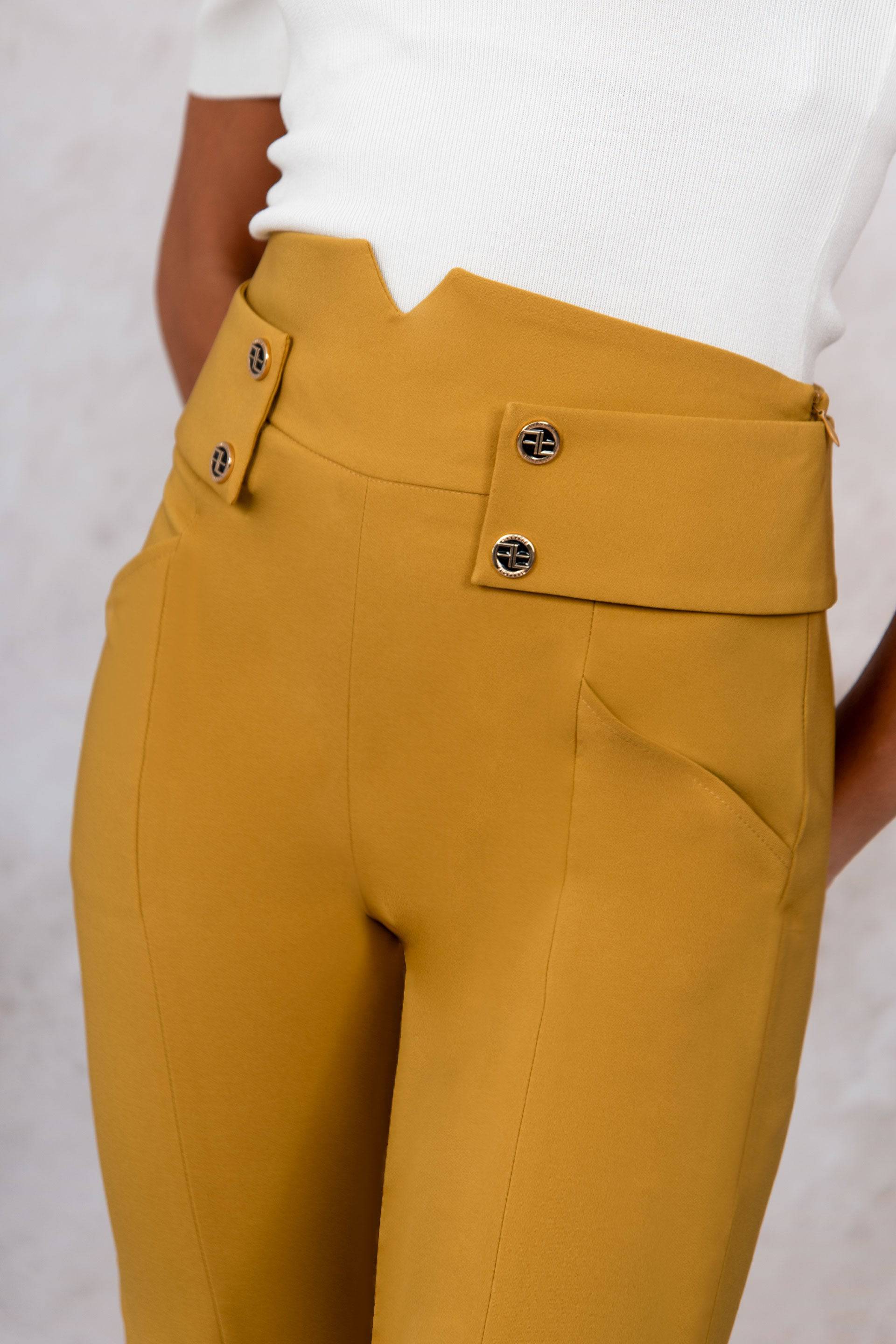 CALÇA FERRACHE CLÁSSICA C/BOTÕES - Carla Valente