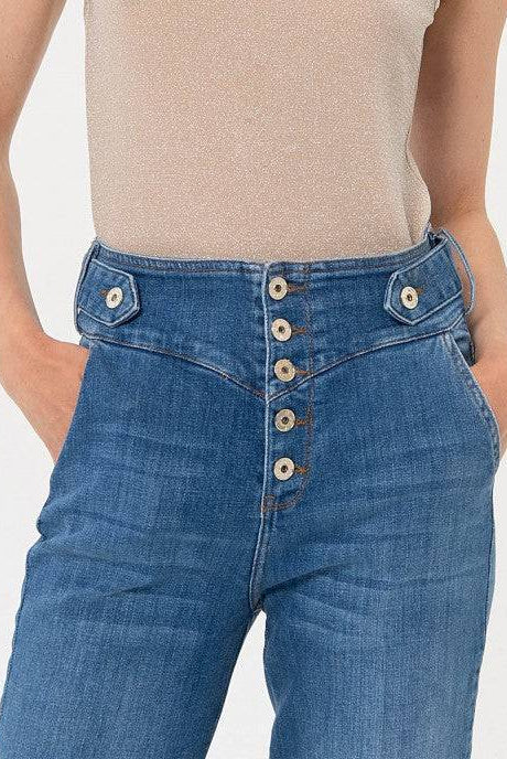 CALÇA FRACOMINA CARROT BOTÕES DOURADOS - Carla Valente
