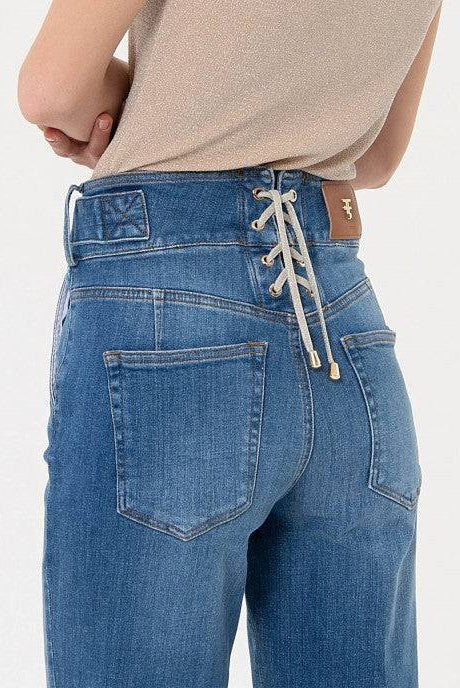 CALÇA FRACOMINA CARROT BOTÕES DOURADOS - Carla Valente