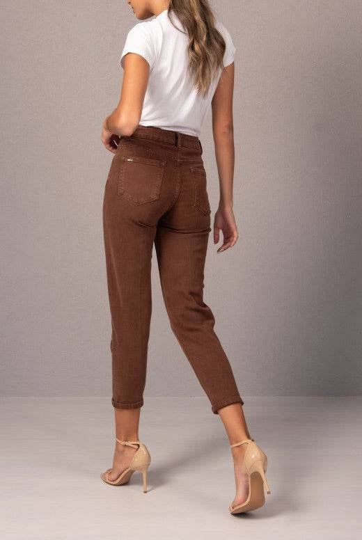 JEANS FERRACHE MOM FIT EM ALGODÃO - Carla Valente
