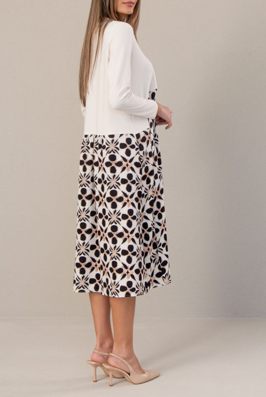 VESTIDO FERRACHE MIDI COM PORMENOR COM PREGAS - Carla Valente
