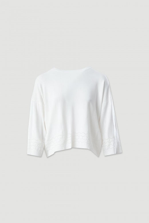 CAMISOLA FERRACHE DE MALHA FLUIDA COM DETALHE PERFURADO - Carla Valente