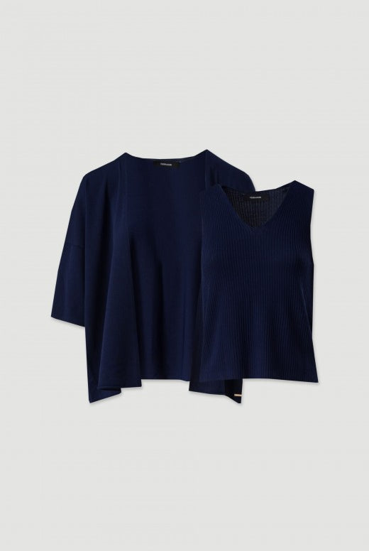 CONJUNTO FERRACHE DE MALHA : CASACO E TOP - Carla Valente
