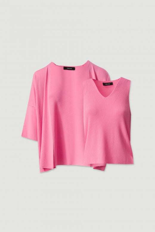 CONJUNTO FERRACHE DE MALHA : CASACO E TOP - Carla Valente