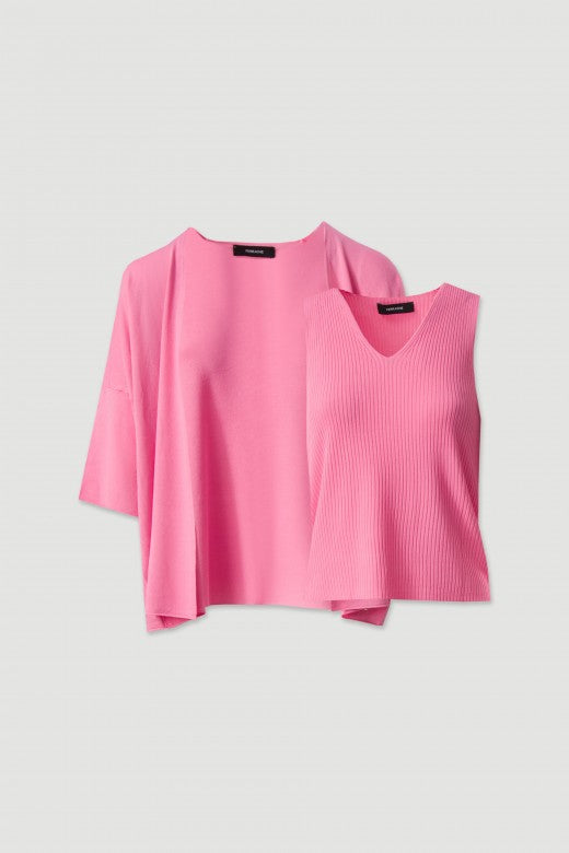 CONJUNTO FERRACHE DE MALHA : CASACO E TOP - Carla Valente