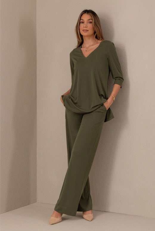 CALÇA FERRACHE WID LEG MALHA FLUÍDA - Carla Valente