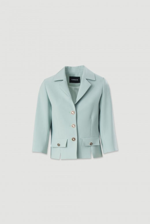 BLAZER FERRACHE CLÁSSICO CURTO COM COLARINHO - Carla Valente