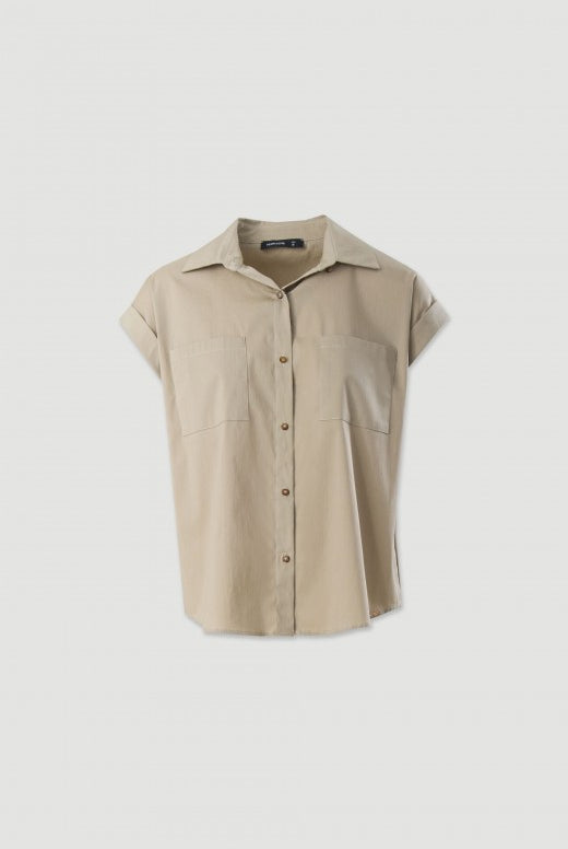 CAMISA FERRACHE DE ALGODÃO COM CORTE DIREITO - Carla Valente