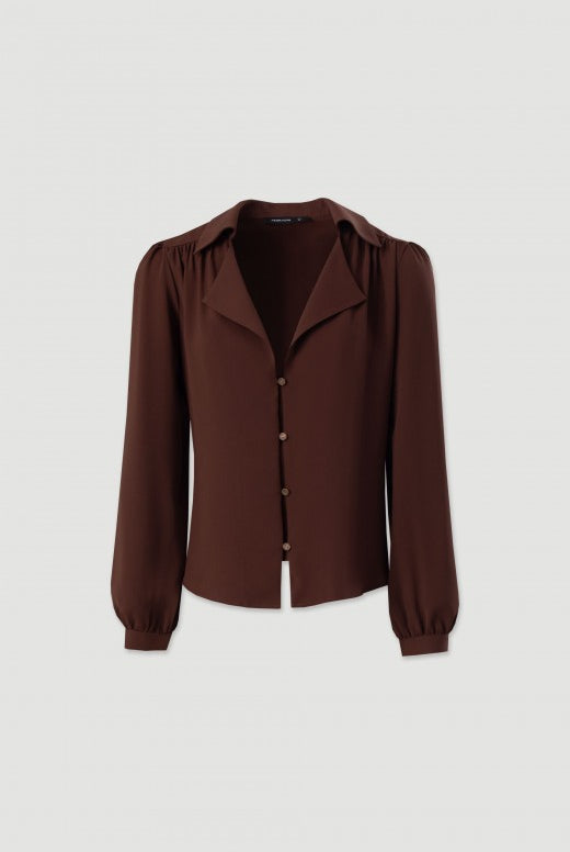 BLUSA FERRACHE CLASSICA C/GOLA E BOTÕES FRONTAIS - Carla Valente