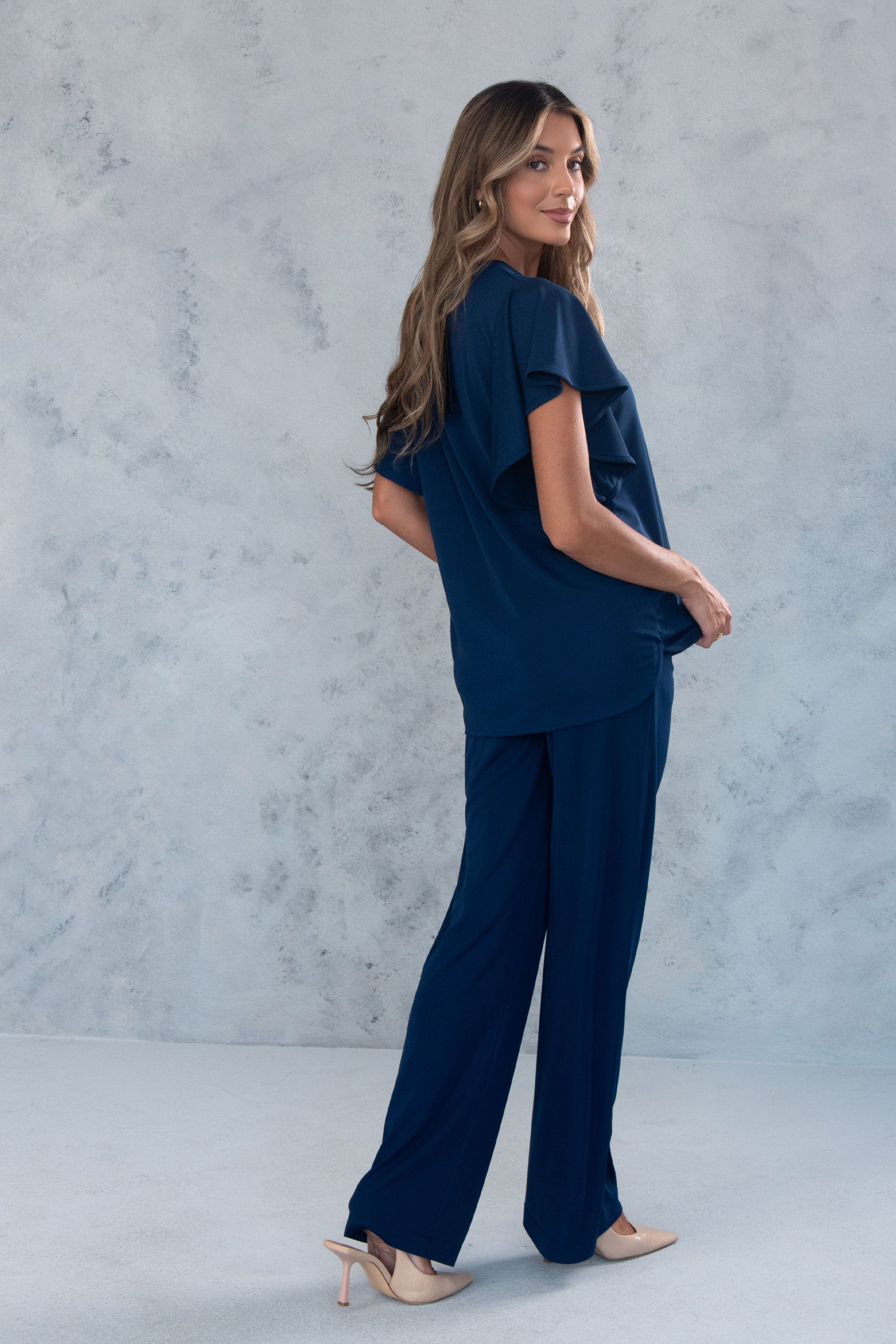 CALÇA FERRACHE WIDE LEG EM MALHA - Carla Valente