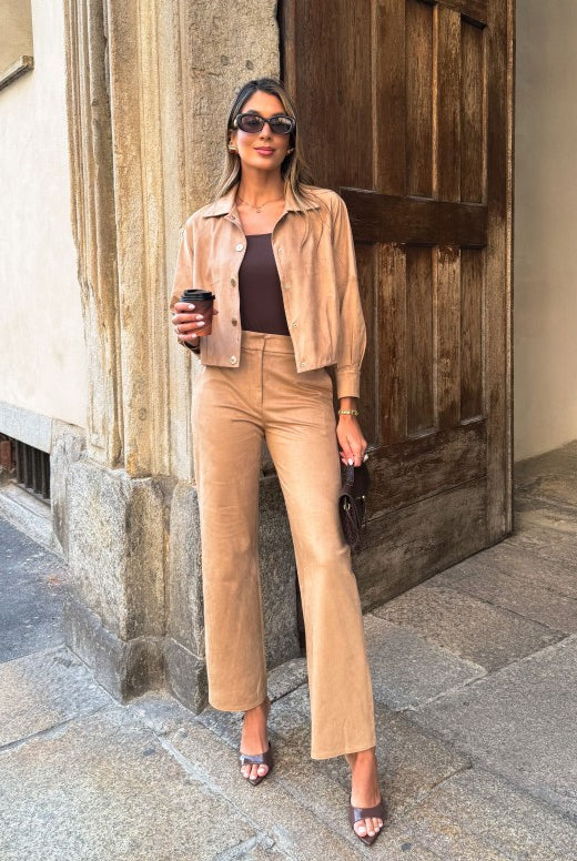 CALÇA FERRACHE EFEITO CAMURÇA - Carla Valente