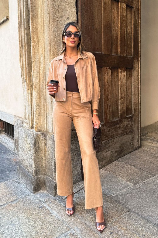 CALÇA FERRACHE EFEITO CAMURÇA - Carla Valente