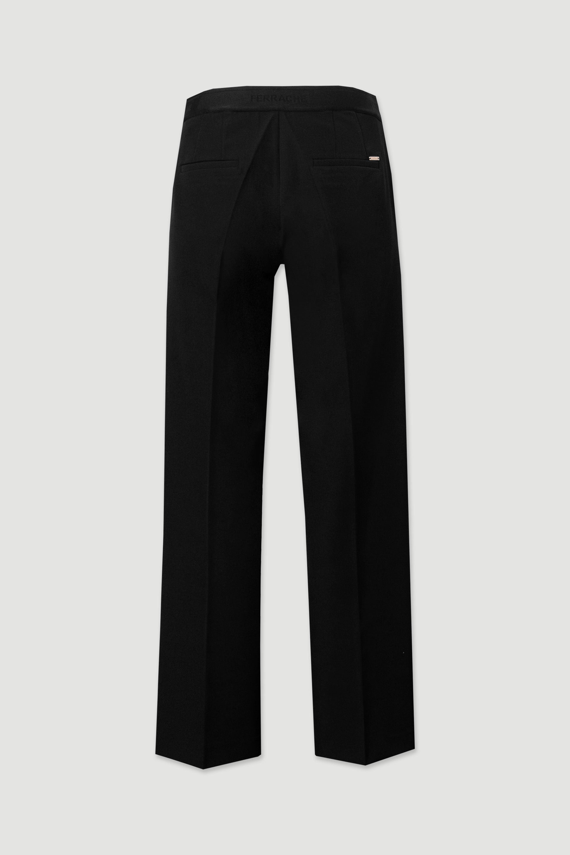 CALÇA FERRACHE WIDE LEG COM CINTO ELÁSTICO PERSONALIZADO - Carla Valente