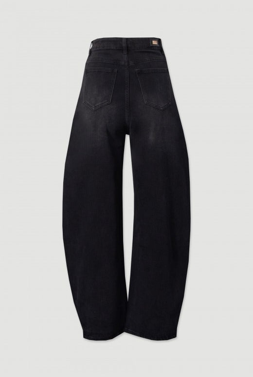 JEANS FERRACHE BALLOON ALGODÃO CINTA SUBIDA - Carla Valente