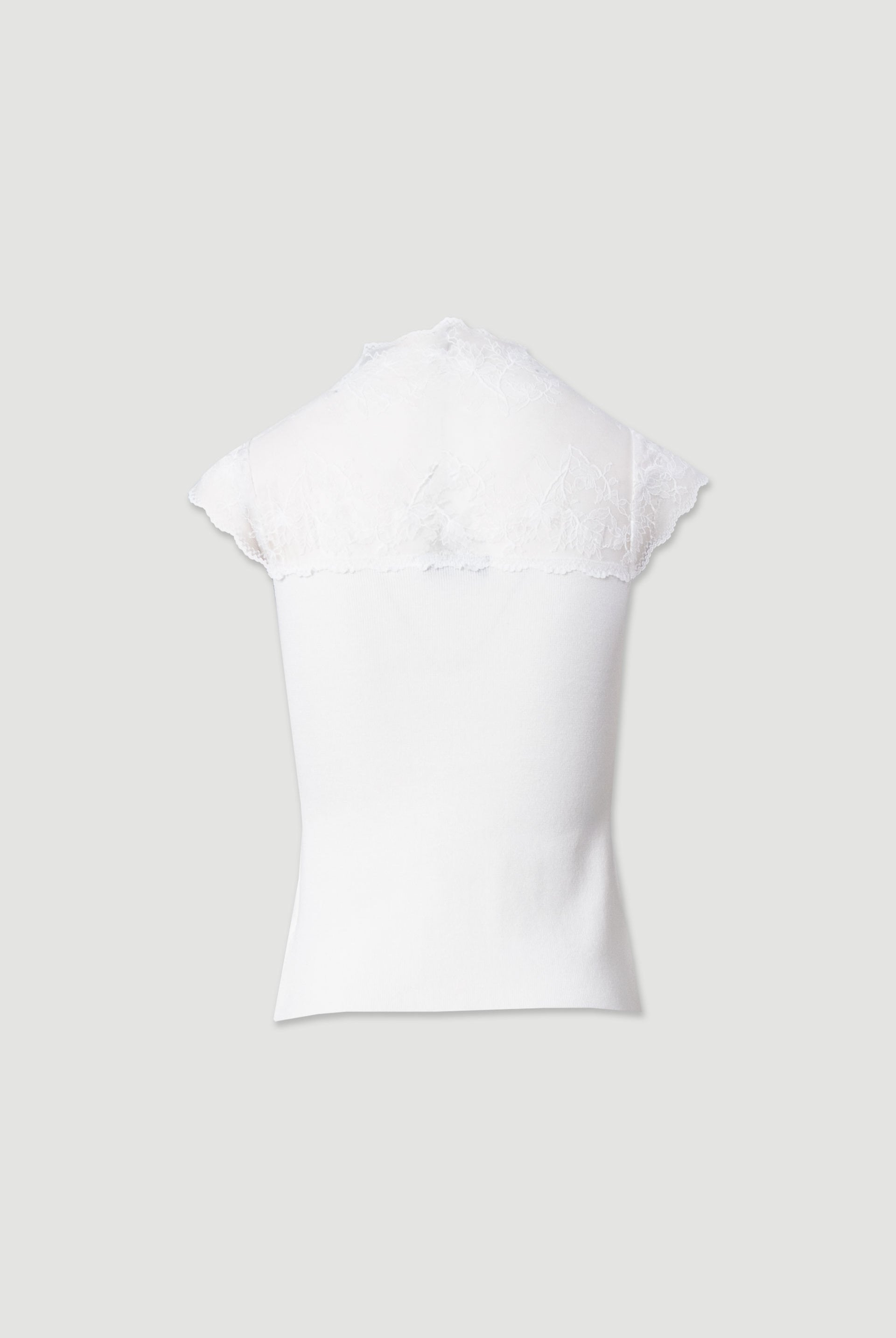 CAMISOLA FERRACHE DE MALHA COM DETALHE EM RENDA - Carla Valente