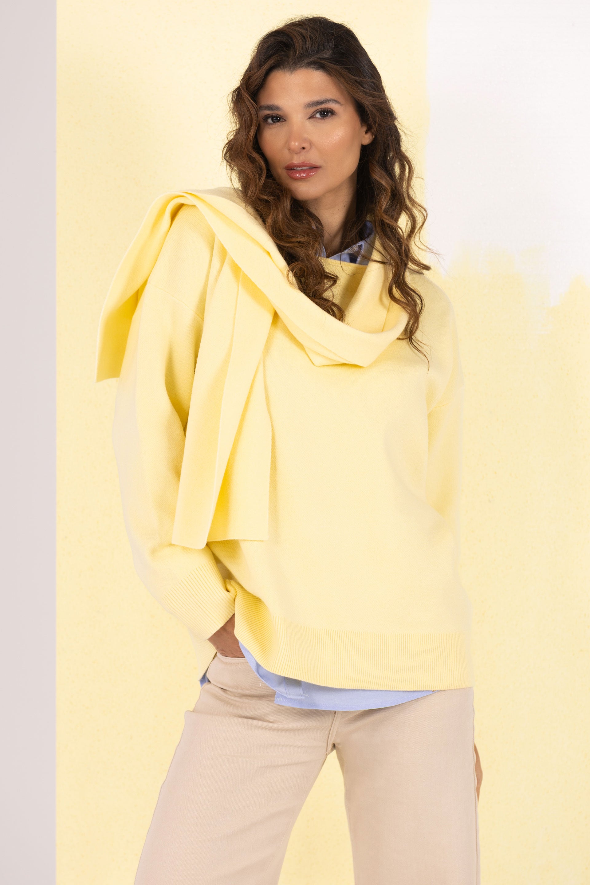 CAMISOLA FERRACHE DE MALHA COM EFEITO CACHECOL - Carla Valente