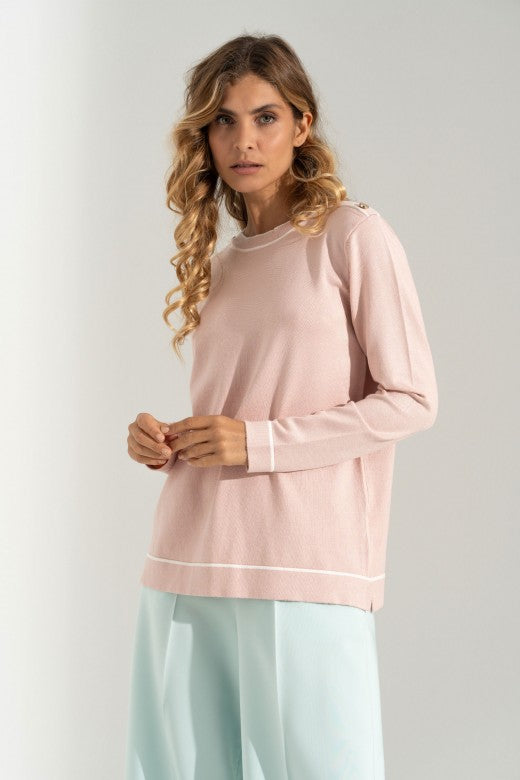CAMISOLA FERRACHE MALHA COM BOTÕES NOS S - Carla Valente