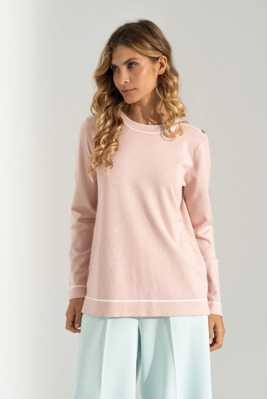 CAMISOLA FERRACHE MALHA COM BOTÕES NOS S - Carla Valente