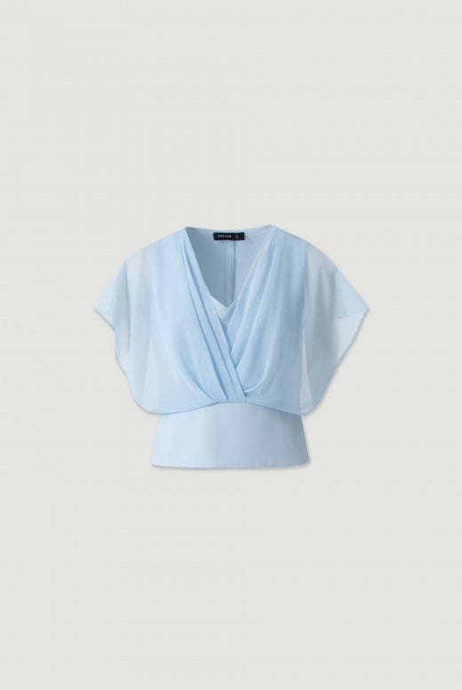 BLUSA FERRACHE DECOTE V EFEITO DRAPEADO - Carla Valente