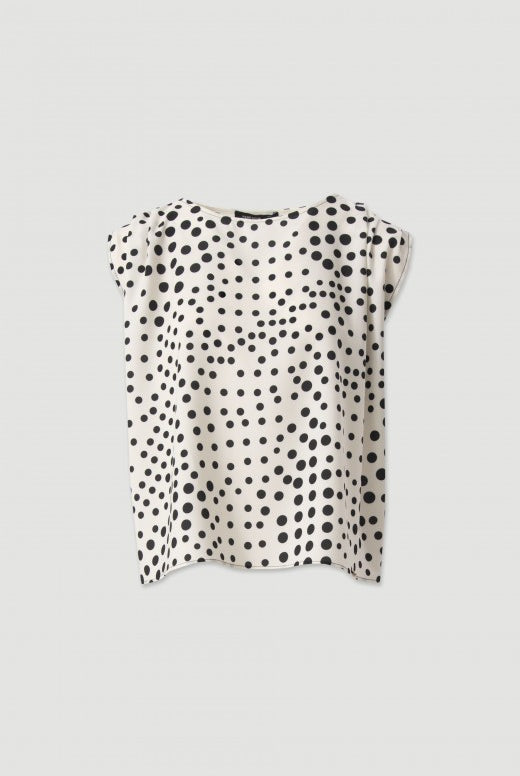 TÚNICA FERRACHE FLUIDA ESTAMPADA BOLAS - Carla Valente