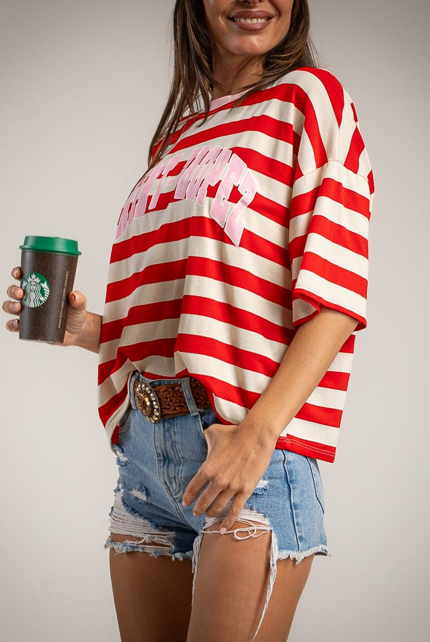 T-SHIRT ALBNS OVERSIZE STRIPES SAINT TROPEZ - Carla Valente
