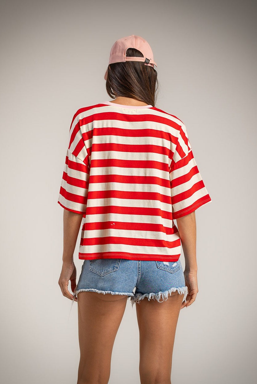 T-SHIRT ALBNS OVERSIZE STRIPES SAINT TROPEZ - Carla Valente