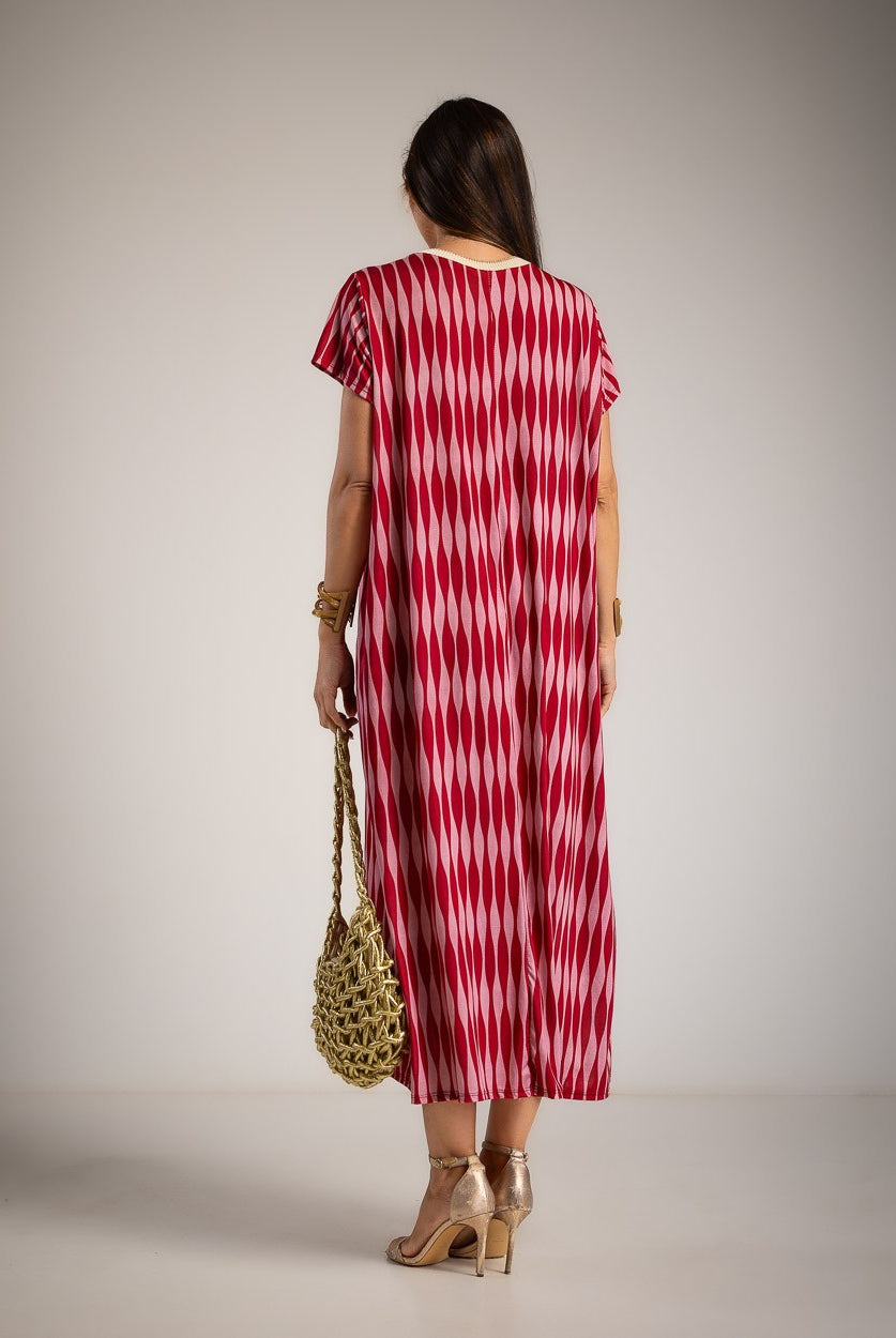 VESTIDO ALBNS OVERSIZE LYCRA FRIA DAMERO LUREX - Carla Valente
