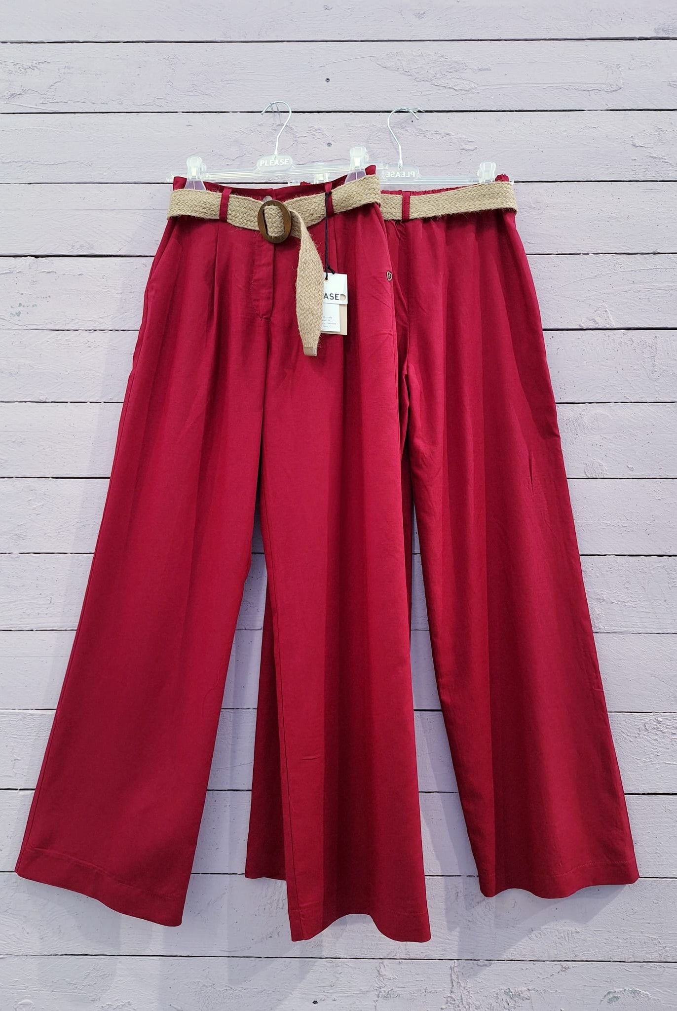 CALÇA PLEASE WIDE LEG C/CINTO - Carla Valente