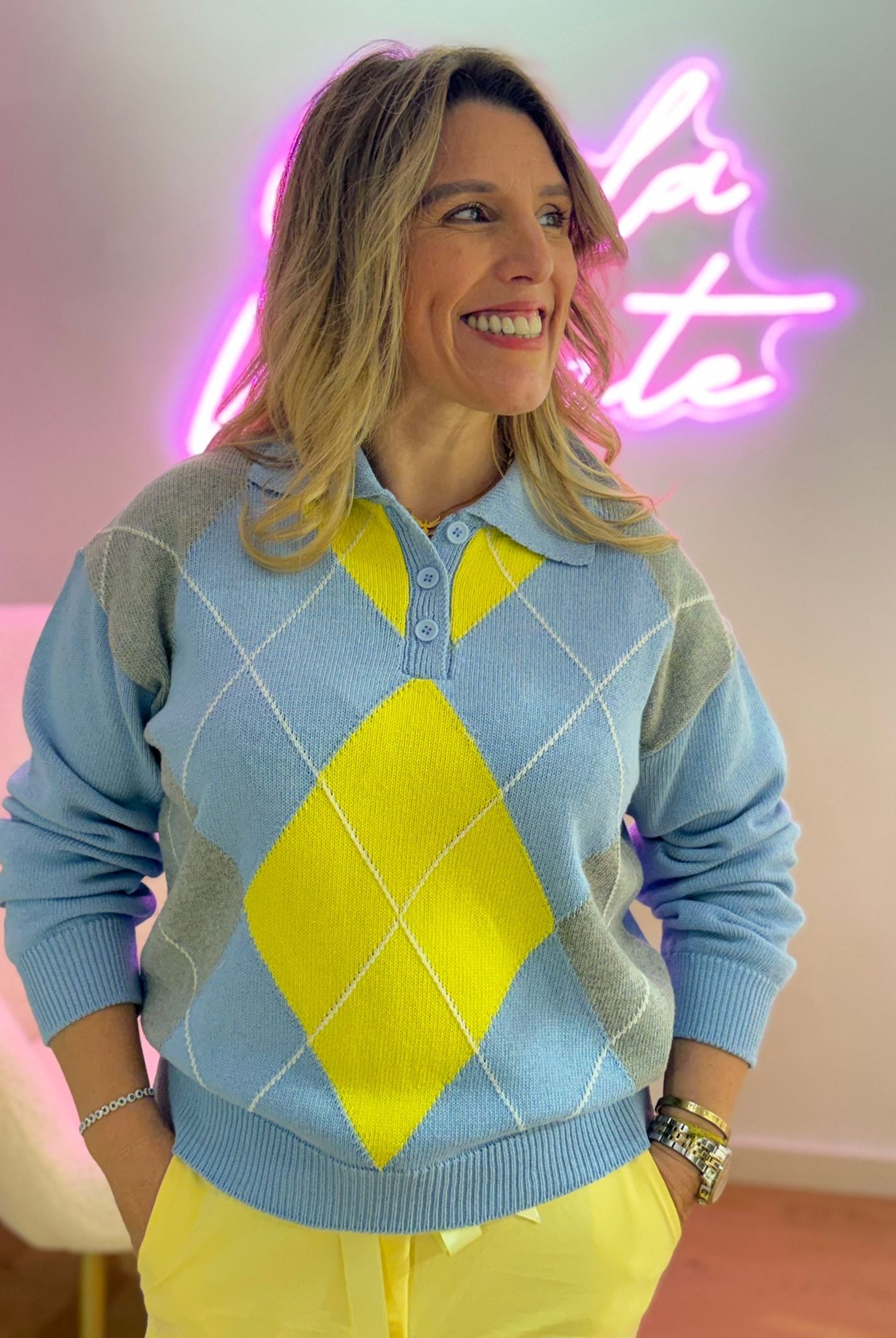 POLO DIXIE MALHA LOSANGOS - Carla Valente
