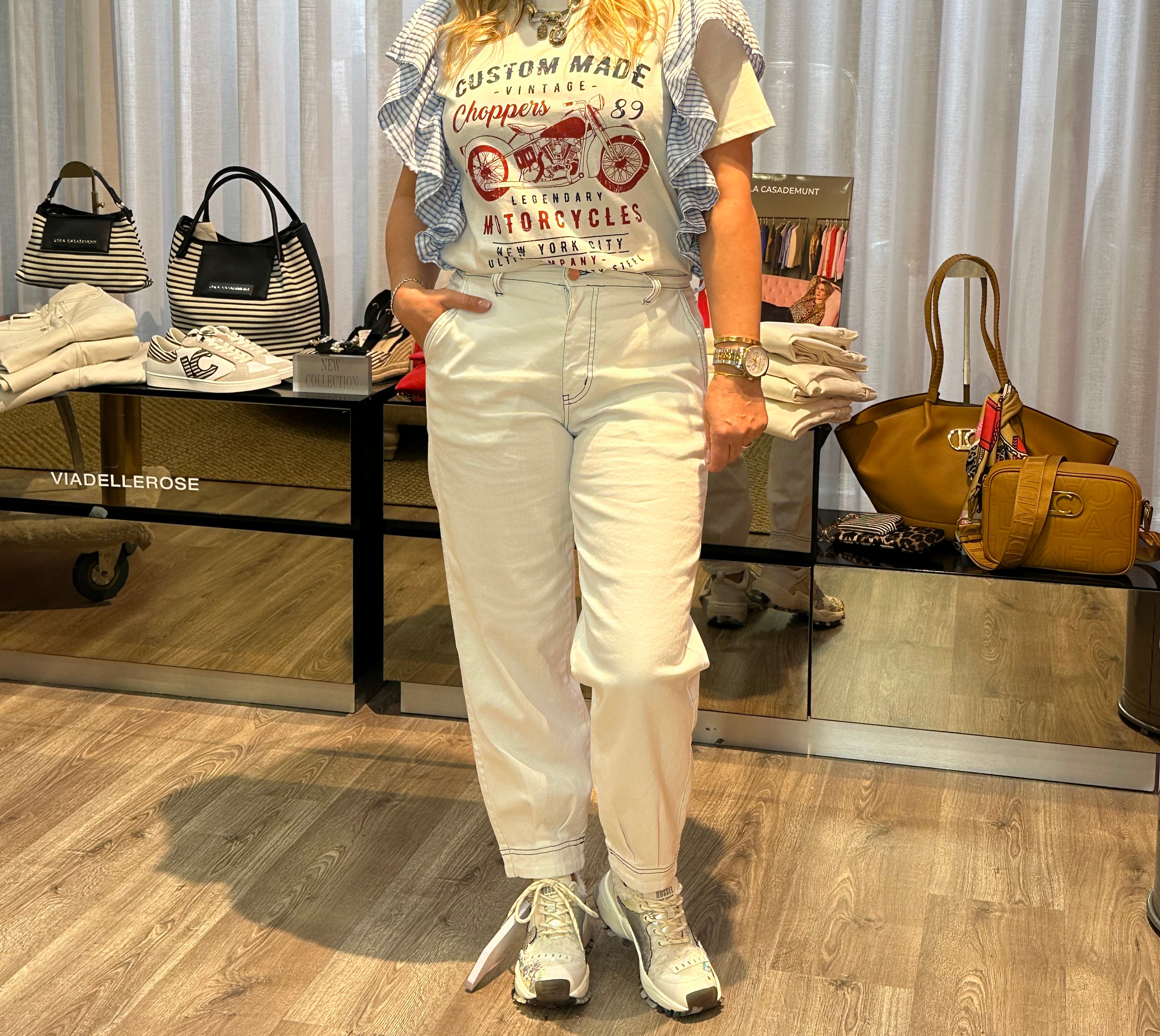 CALÇA LIBERJEANS SARJA PESPONTADA A AZUL - Carla Valente